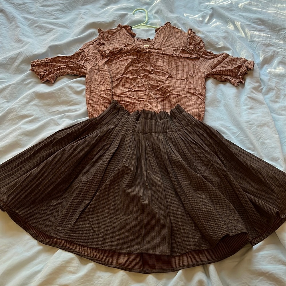 Zara Women blouse and short skirt